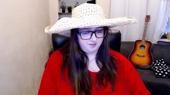 meatball cute lady spins happily in front of the webcam and shines with all the charms