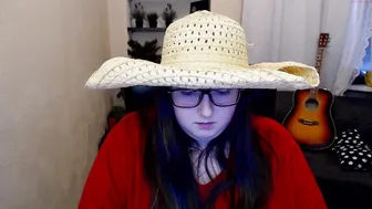 meatball cute lady spins happily in front of the webcam and shines with all the charms