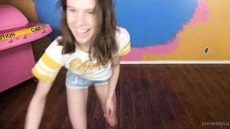 university liz onlyfans busty blonde with tattoo fucks both holes