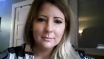 koiguy Busty slut in mesh stockings pampers pussy with a long toy