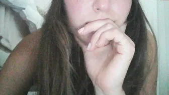 badbubbles chaturbate lustful babe caresses shaved pussy