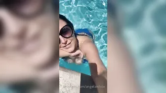 angelawhite onlyfans attractive slut caresses shaved cunt