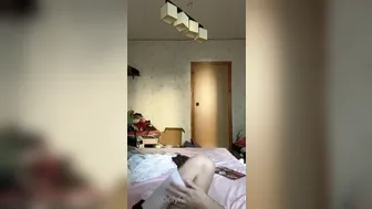 gloriasol onlyfans black-haired young lady in stockings masturbates her shaved pussy