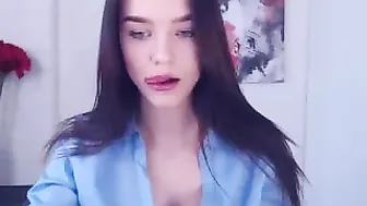 urblack_kittyx Busty naughty babe caresses shaved pussy