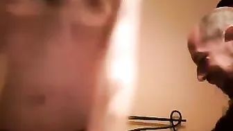 studentdaddy Lustful skin jerks off shaved cunt