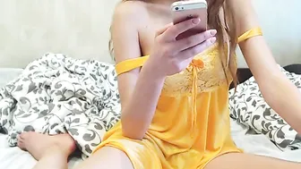 nekonogaku Busty blonde MILF caresses juicy cunt