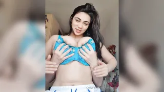 lunaamor manyvids onlyfans hot babe fucks herself with glass dildo