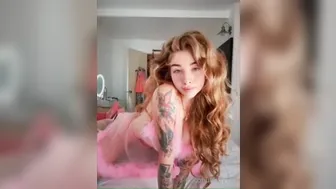 coconutkitty manyvids onlyfans busty naughty babe caresses shaved pussy