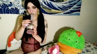 veronika strawberry aka strwbrrymlk  manyvids onlyfans slim model furiously fucking cunt