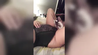 filthy couple manyvids onlyfans in black stockings jerks off