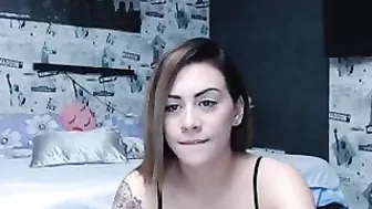 onelife Skinny bitch jerking pussy with phallus