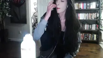 kristennn Shy slut caresses shaved cunt