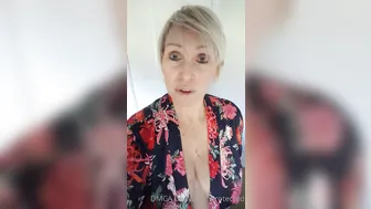 sexymatureaussielady manyvids onlyfans ardent young lady caresses big tits at work