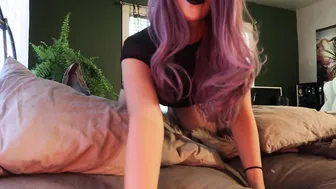 Audrey manyvids onlyfans graceful devil with her palm rubs her vagina