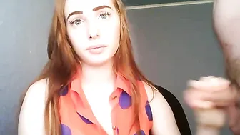 xxxxxrrr Busty Shmara caresses her lips.