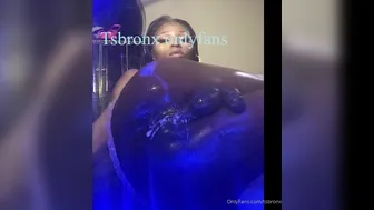 TSBronx onlyfans painted slut caresses small tits