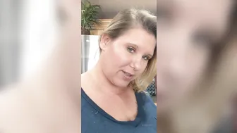 bustykrisann onlyfans ardent young lady caresses big tits at work