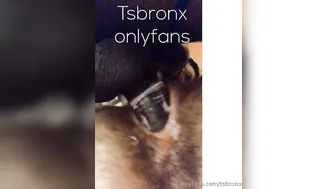 TSBronx onlyfans juicy babe fucks her shaved pussy