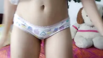 cutevannia dancing near the christmas tree