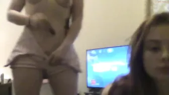 gingertwins lustful babe caresses herself with fingers