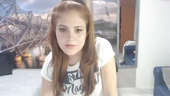 lolita_redhead crazy girl caresses shaved pussy