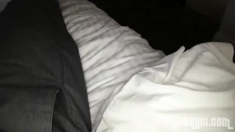 Mature sucks cock in the hotel at the camera of the mobile phone