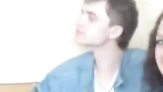 A student jerking off a guy at a lecture