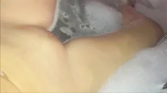 Shalit in the bathroom with a washcloth