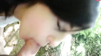 sex teen in the park with a cell phone