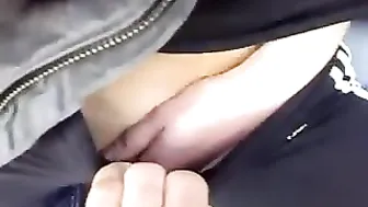 on the street masturbate pussy and a member