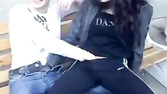 on the street masturbate pussy and a member