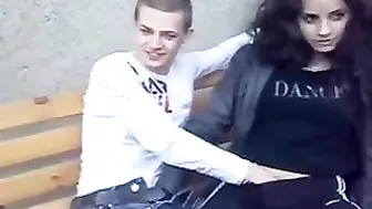 on the street masturbate pussy and a member