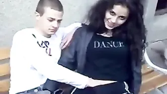 on the street masturbate pussy and a member