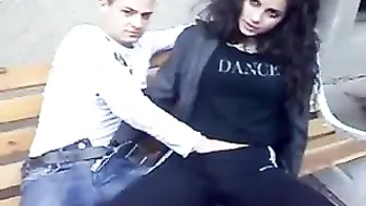 on the street masturbate pussy and a member