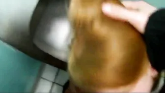 drinks urine in the toilet