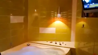 Pretty woman masturbating in whirlpool