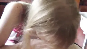 Homemade Porn: Blonde Sucks Dick