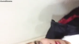 The brunette sucks the guy even in the company of friends