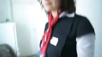 Strict beauty gave herself to the peasant