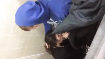 student blowjob in the toilet