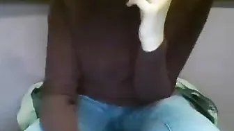 lapinebrune Radiant passion consoles himself in private