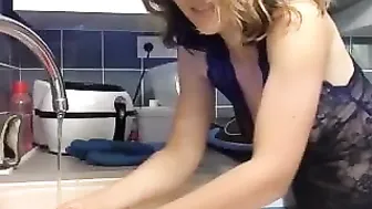 french_lolita graceful bitch fucks both holes