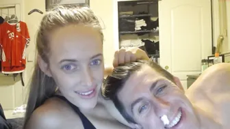 bikiniblondie female in stockings having fun with a phallus