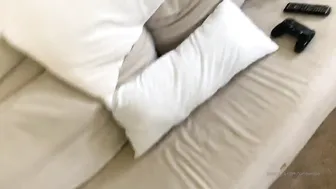 Jane onlyfans openwork wench in stockings coyly changes poses and strokes shaved pussy