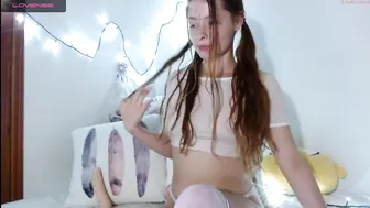 redhead_little dark haired prostitute caresses big tits