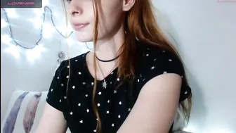 redhead_little gorgeous chick licks phallus and pulls pussy