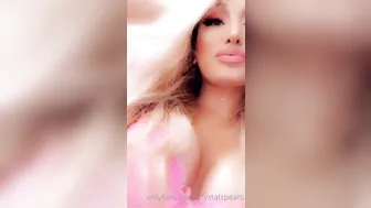 crystalspears onlyfans charming whore sticks dildo in the vagina