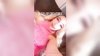 onlycreampies onlyfans shy chick caresses big tits
