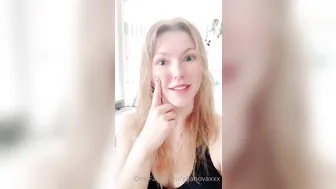 ellanovaxxx onlyfans black-haired young lady in stockings masturbates her shaved pussy