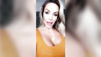 danniiharwood onlyfans openwork wench in stockings coyly changes poses and strokes shaved pussy
